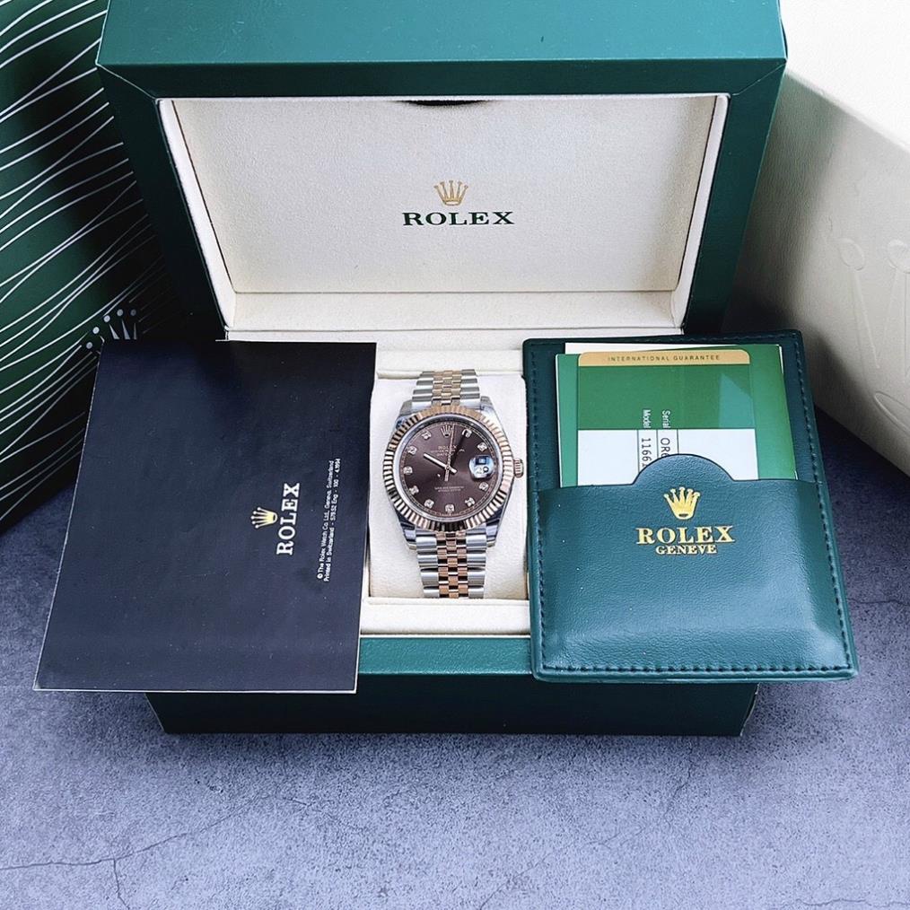 Đồng hồ nam Rolex Dayjust Gold 36-41mm máy ETA Calibre 3235 28800mph, khung thép oystersteel 904l, sapphire nguyên khối