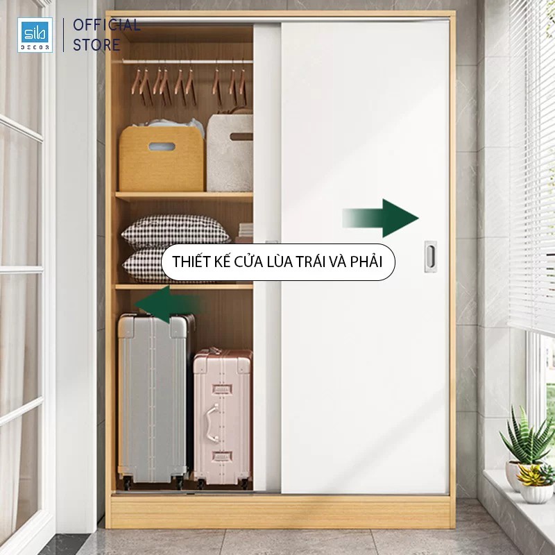 Tủ Quần Áo Simple Kết Hợp Cửa Lùa Hiện Đại Thương Hiệu SIB Decor