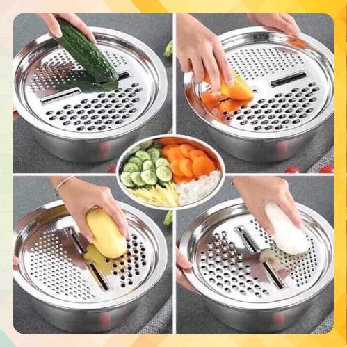 BỘ RỔ NẠO INOX ĐA NĂNG TIỆN LỢI 3 CHI TIẾT