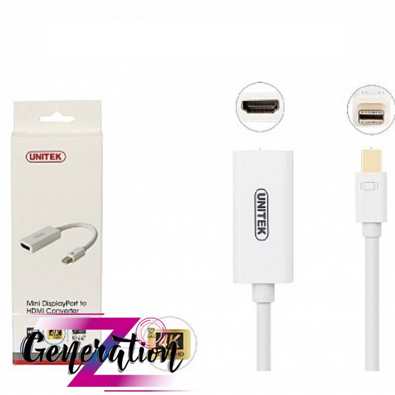 Cáp mini Displayport To HDMI (L) Unitek (Y6331) - HÀNG CHÍNH HÃNG