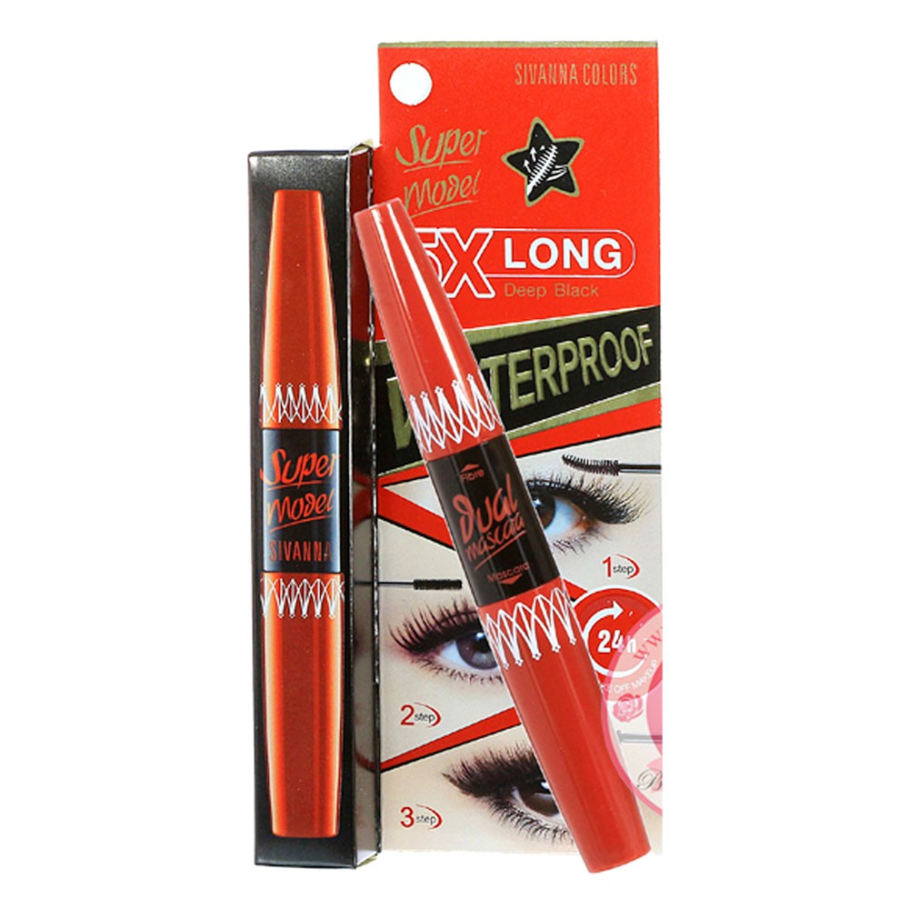 MASCARA NỐI MI 2 ĐẦU SUPER MODEL 5X LONG DEEP BLACK