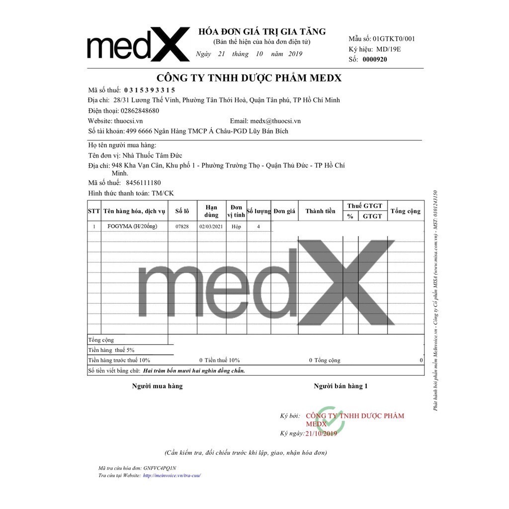 [Date mới nhất] SẮT FOGYMA-Sắt nước bổ sung cho cơ thể (Hộp 20 ống)