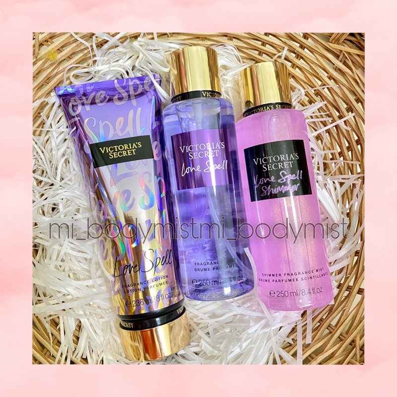 Cặp xịt thơm - dưỡng da Love Spell