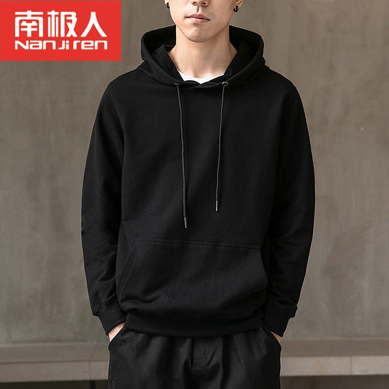 Áo Hoodie Cotton Màu Đỏ Trơn Phong Cách Trung Hoa Thời Trang