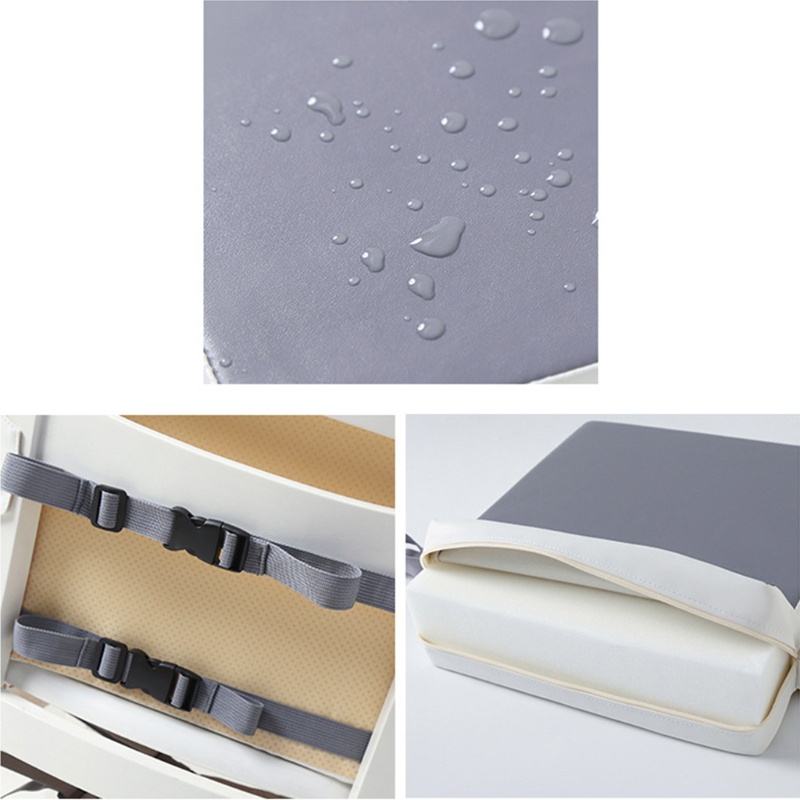 Set 2 Đệm Da PU Lót Ghế Ngồi Ăn Tăng Chiều Cao Chống Nước Cho Bé