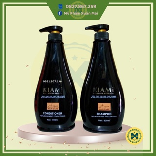 Cặp dầu gội phục hồi mềm mượt kiami 800ml ringo