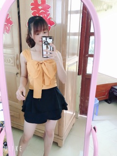 Áo kiểu voan nơ