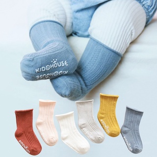 Tất trẻ em, tất chống trơn, trượt cho bé KID HOUSE cotton 100%  nhiều màu cho bé đi thu đông cực xinh, cực chất!