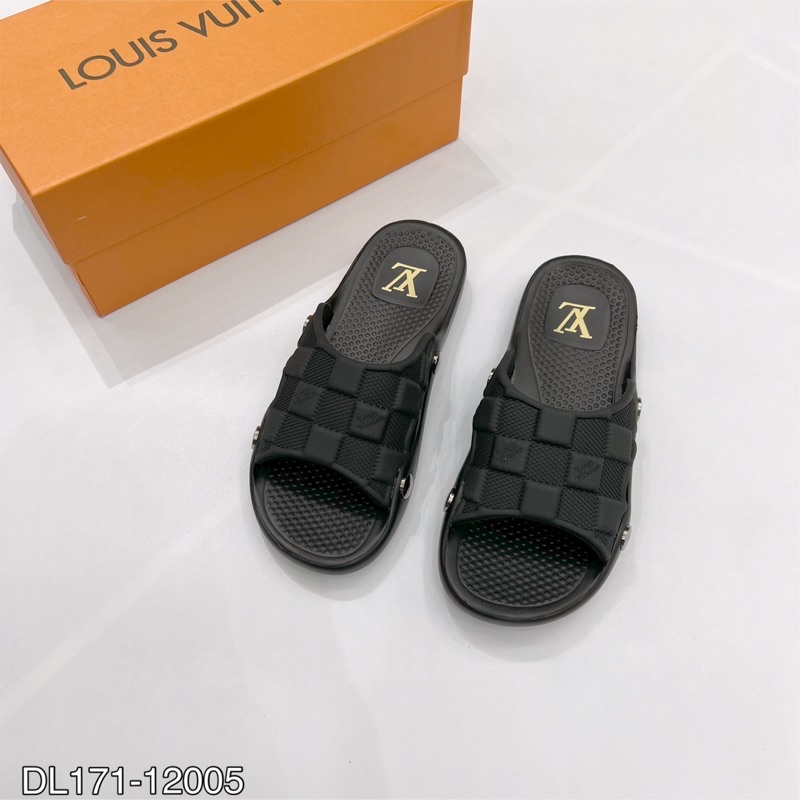 Dép lê lv nam quai cao siêu nét - Dép nam dập vân chìm cực đỉnh