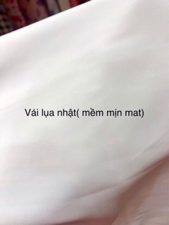 Áo dài trắng học sinh lụa Nhật co dãn