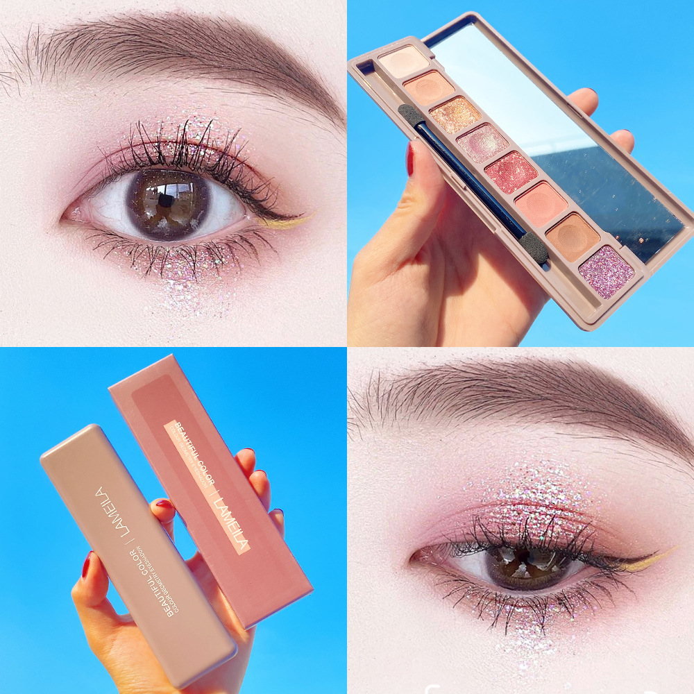 LAMEILA  8 Color Eyeshadow Palette Waterproof Matte Pearl  Eye Shadow | BigBuy360 - bigbuy360.vn