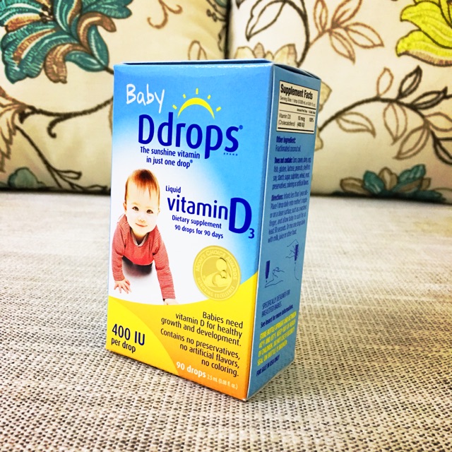 Vitamin D3 Baby Ddrops cho trẻ sơ sinh 90 giọt Mỹ