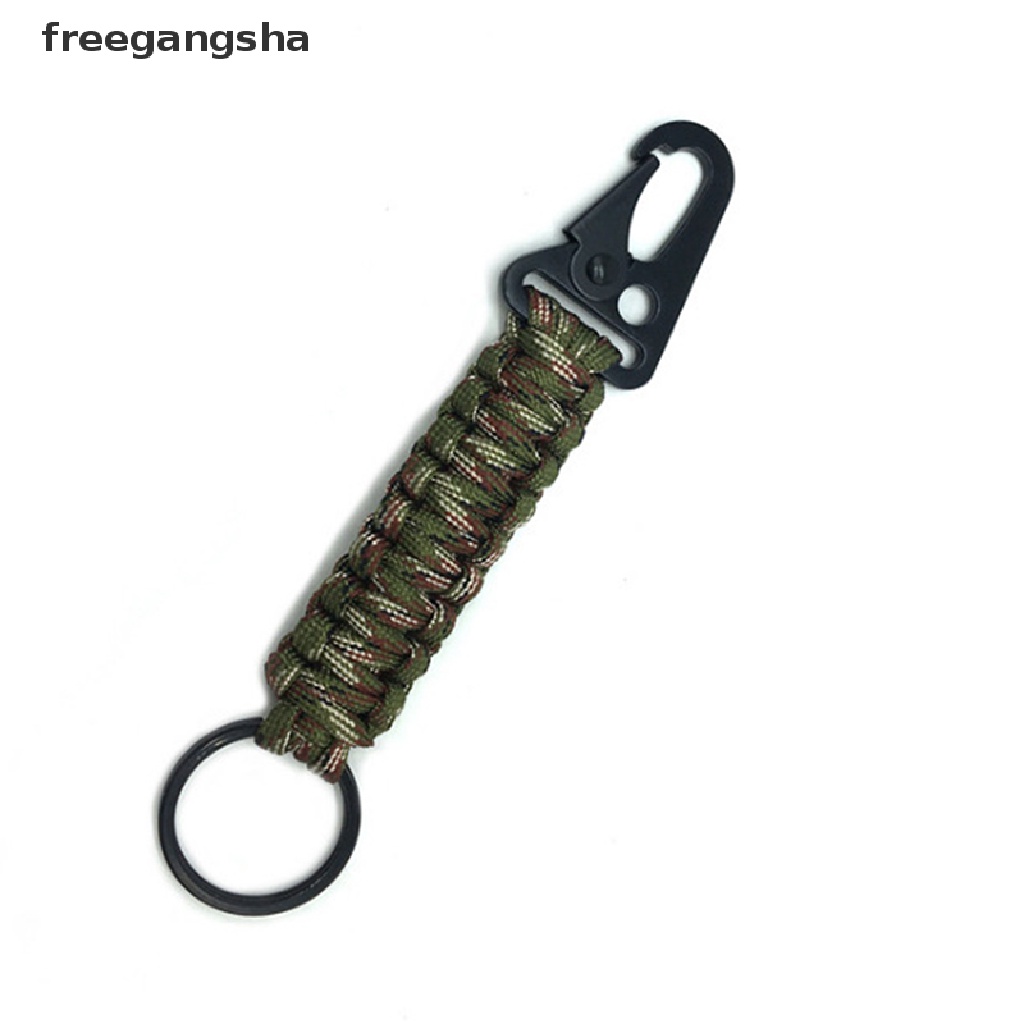 [FREG] High Quality Emergency Knot Keychain Outdoor Carabiner EDC Tool Rope Key Chain FDH