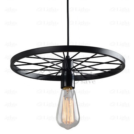 ĐÈN THẢ BÁNH XE TRANG TRÍ QUÁN CAFE, SALON TÓC, SHOP THỜI TRANG SIÊU ĐẸP DÙNG BÓNG THỦY TINH ST64