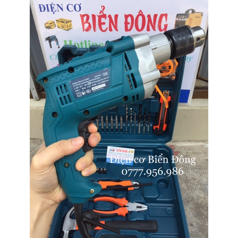 Máy khoan 🚨 FREESHIP 🚨 Bộ Valy máy khoan BOSH GSB 13RE full đồ nghề chuyên dùng để khoan sắt, tường, gỗ, tôn, bắn vít