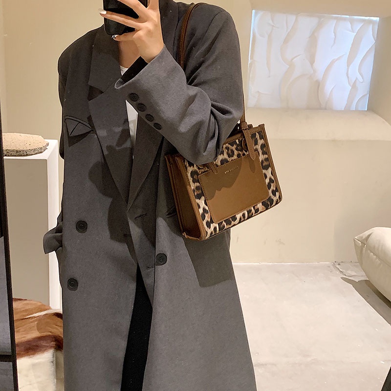 Túi đeo vai IELGY sức chứa lớn họa tiết da báo thời trang sành điệu