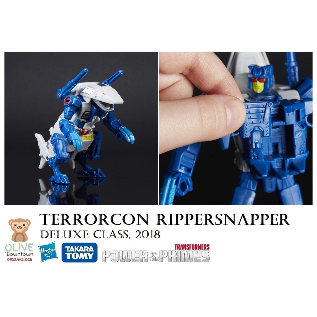 RIPPERSNAPPER ✅ Robot Cá mập lắp ráp cao 15cm - Transformers dòng POWER OF THE PRIMES