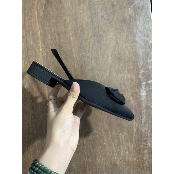 Giày sandal nữ nơ đế 2p mũi nhọn siêu nhẹ vnxk êm chân rẻ đẹp thời trang