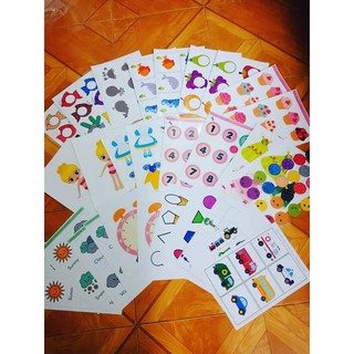 Đồ chơi Con gì ăn gì- Giấy cứng ép plastic có bóc dán