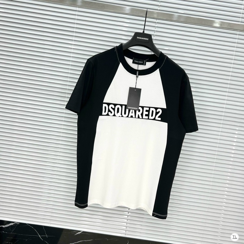 Áo phông DSQII pha sườn siêu nét -Áo phông nam nữ mix đôi đỉnh cao