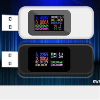 Combo USB multifunction tester KWS-MX18 + 2 cặp dây kẹp cá sấu usb