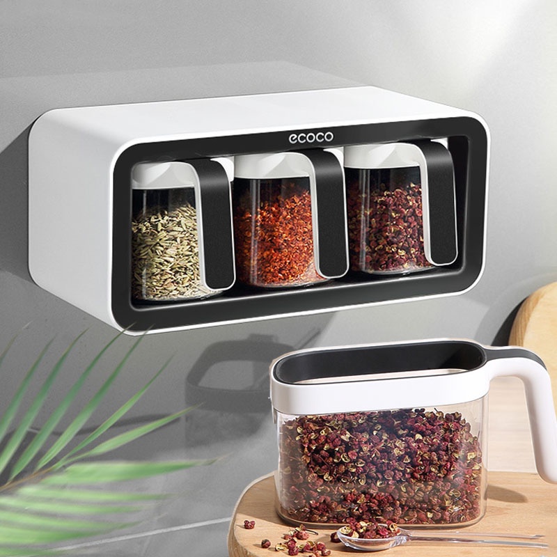 Hộp Đựng Gia Vị Gắn Tường Tiện Lợi Cho Nhà Bếp