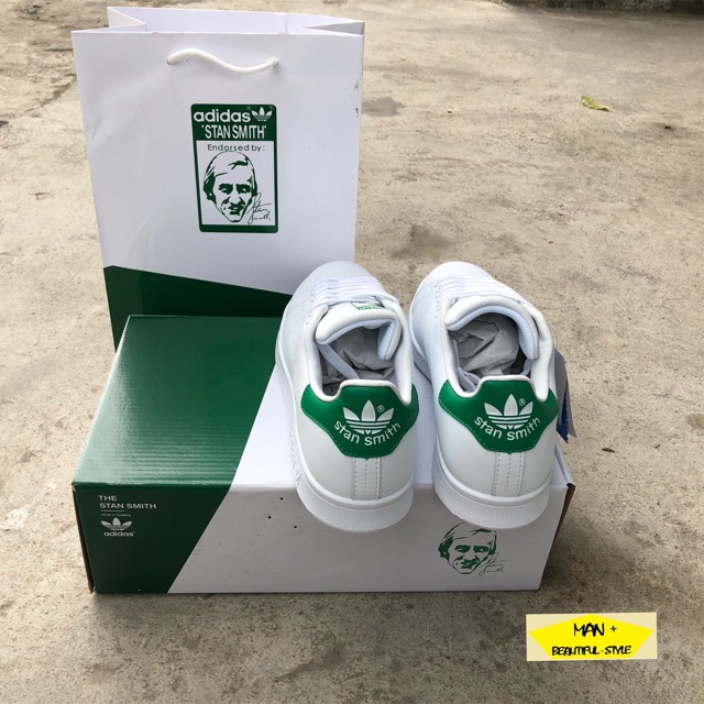 GIÀY THỂ THAO ADIDAS STAN SMITH gót xanh