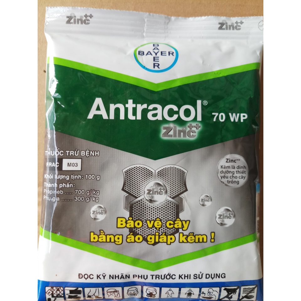 Thuốc Antracol 70WP trừ nấm bệnh sương mai cho cây trồng 100g TN01