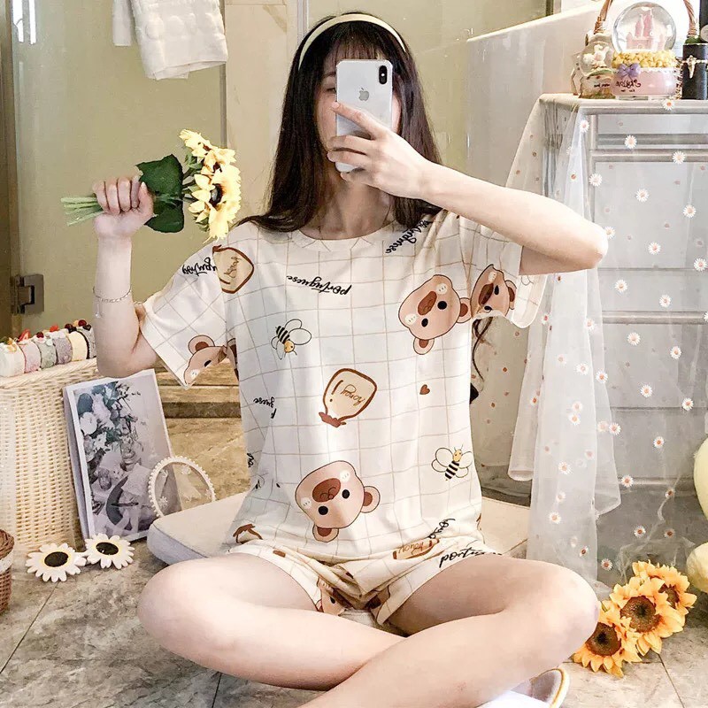 [Hàng QC Cao Cấp] Bộ Pijama Đùi Cotton Sữa Mềm Mịn Thấm Hút Mồ Hôi Full Size (38-75Kg)