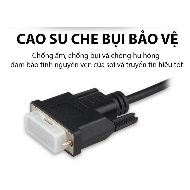 Cáp chuyển đổi DVI ra VGA JSJ DVV01 thiết kế đơn giản nhưng tỉ mỉ đến từng chi tiết nhỏ nhất, trau chuốt mọi góc cạnh