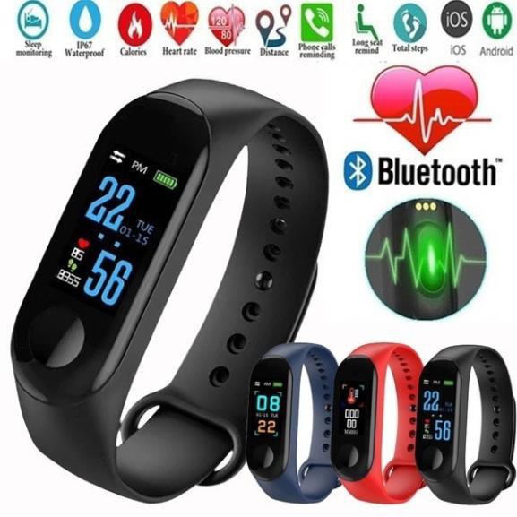 Đồng Hồ Thông Minh Band M3 Đo Nhịp Tim, Bước Chân Kết Nối Thông Báo Với Điện Thoại Smartwatch - Bảo Hành 1 Đổi 1