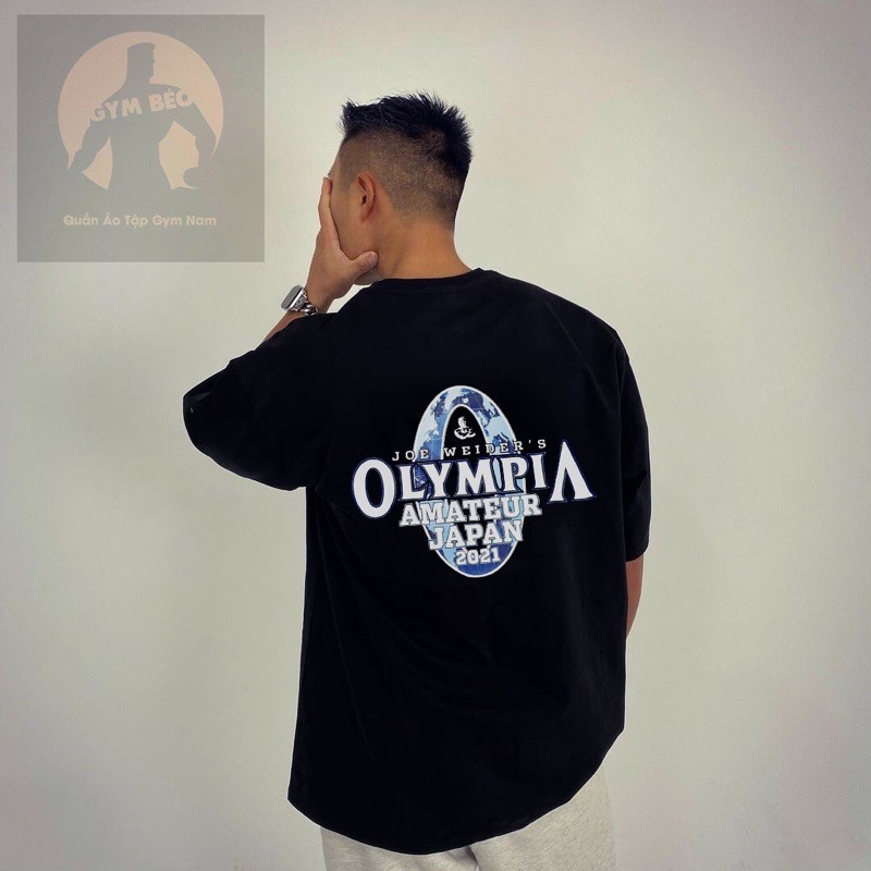 Áo thun oversize tập gym nam Olympia 100% cotton chất đẹp | BigBuy360 - bigbuy360.vn