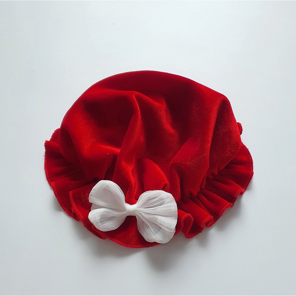 Body nhung đỏ thu đông cho bé TẶNG KÈM MŨ VÀ GIÀY VẢI