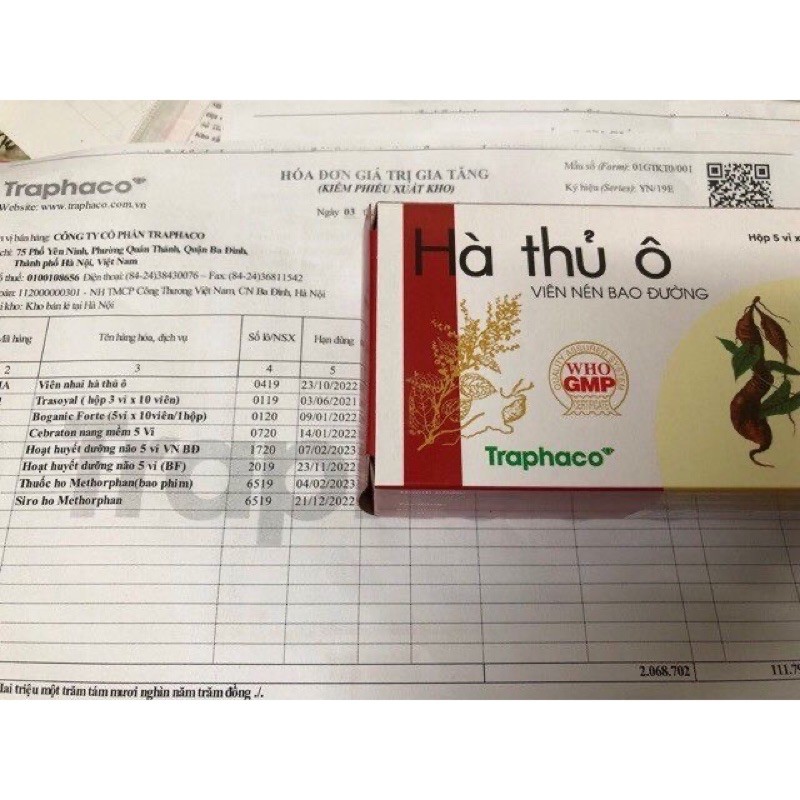 Hà thủ Ô traphaco 5 Vỉ