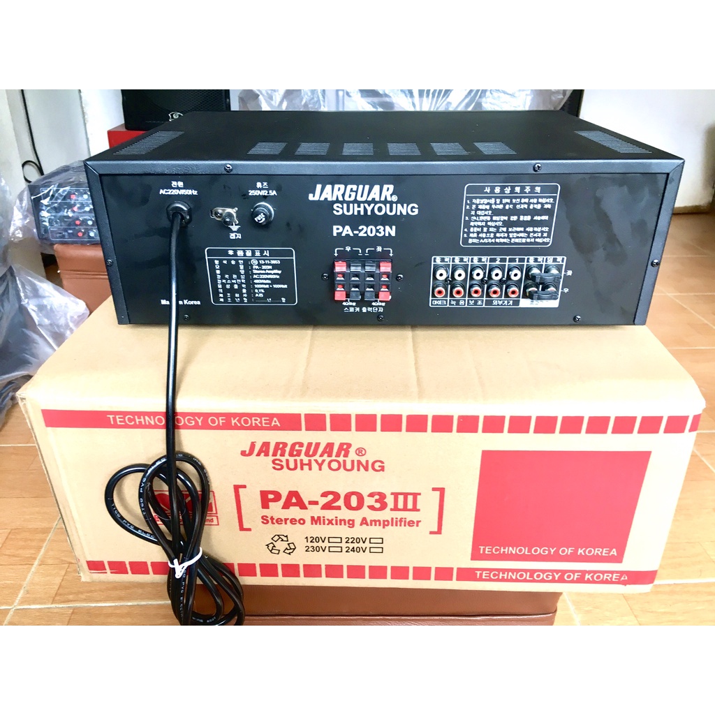 Âmly JAGUAR PA 203 III 12 Sò - 4 Kênh Loa 680W ,Vang Nhại Mềm Mại, Chuyên Karaoke Gia Đình