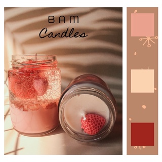 Nến thơm dâu tây - nhiều mùi - bam candles