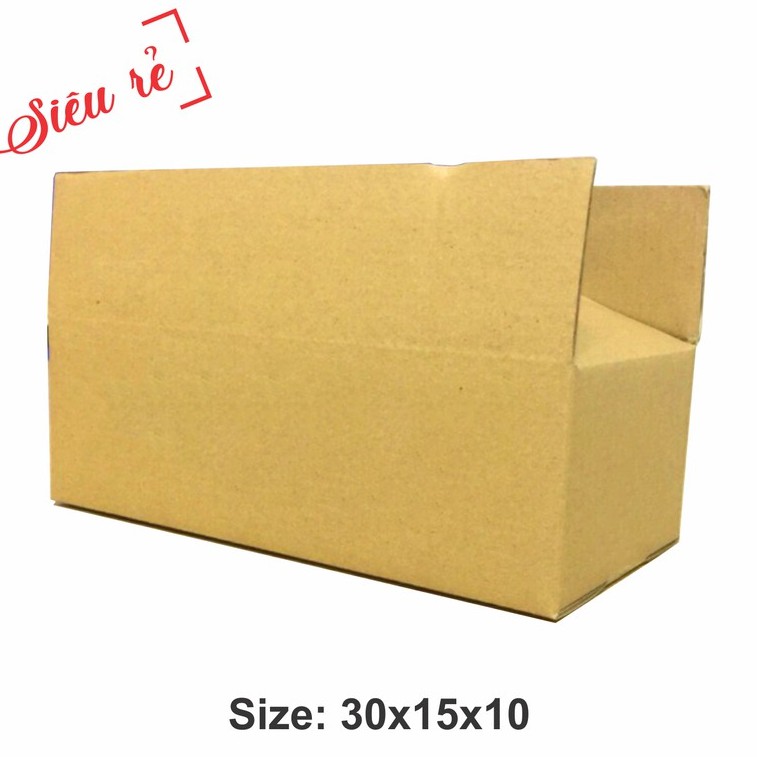 Hộp Carton 30x15x10 ♥️ FREESHIP ♥️ 1 Hộp Giấy Carton Giá Rẻ