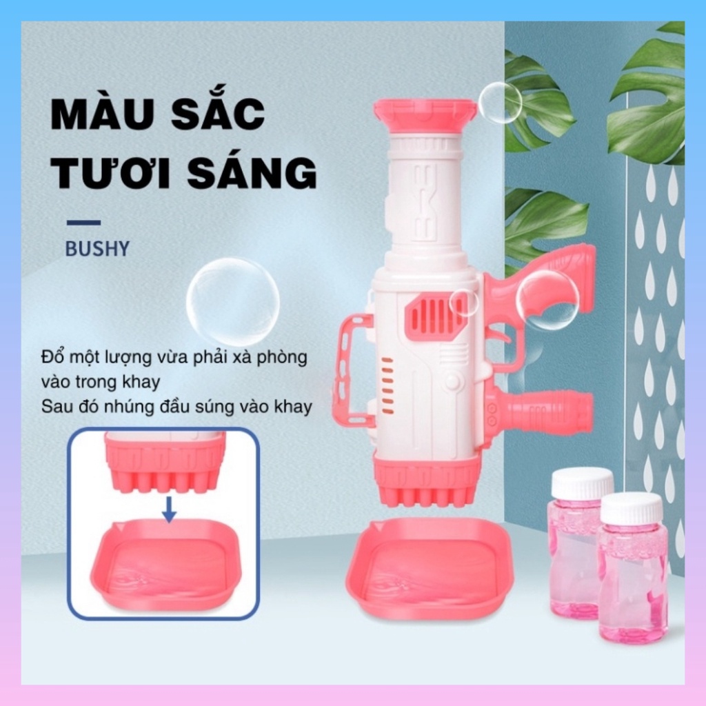 Súng Bắn Bong Bóng - Súng Bắn Bóng Xà Phòng Loại Lớn 32 Nòng Siêu Ngầu Cực Cool