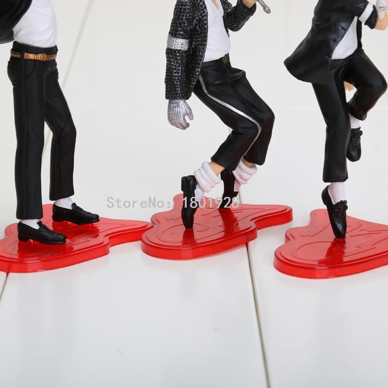 Bộ 5 tượng mô hình nhân vật Michael Jackson phong cách chibi 12cm