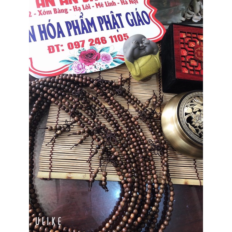 VÒNG TAY TRẦM HƯƠNG tràng 108 hạt 6ly GIÁ TẬN XƯỞNG