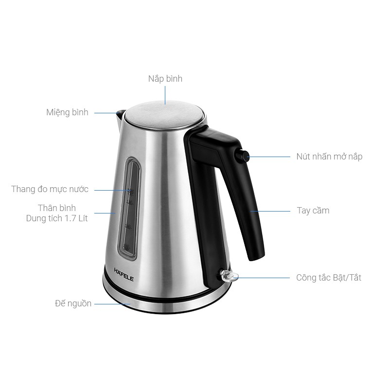 Ấm đun siêu tốc HafeleT-907B - Hàng chính hãng