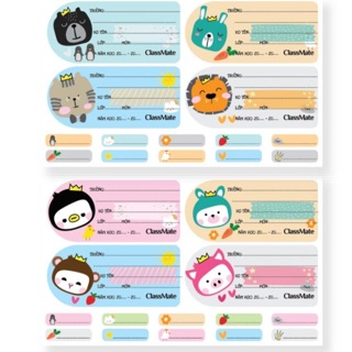 Nhãn vở ClassMate nhiều mẫu (giao mẫu ngẫu nhiên)