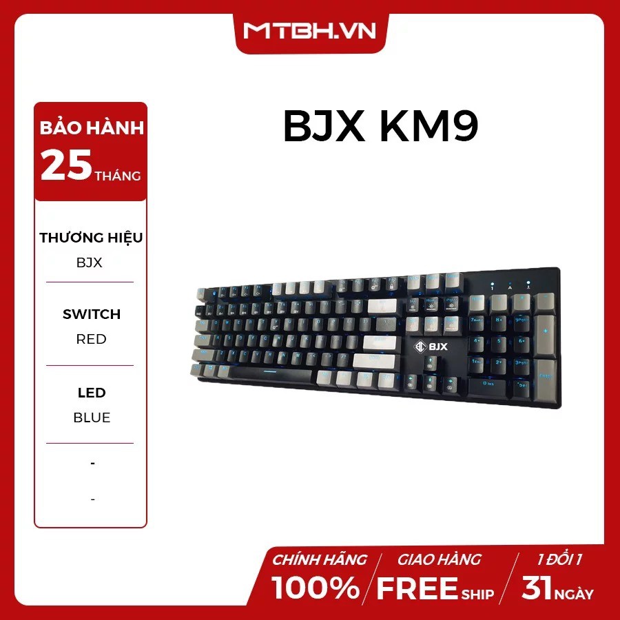 BÀN PHÍM CƠ BJX KM9 Full Size Red Switch