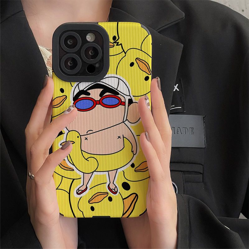 Ốp Điện Thoại Silicon Mềm Hình Cậu Bé Bút Chì Shin-Chan Bảo Vệ Toàn Diện Cho iPhone13promax 12 12pro 11 12