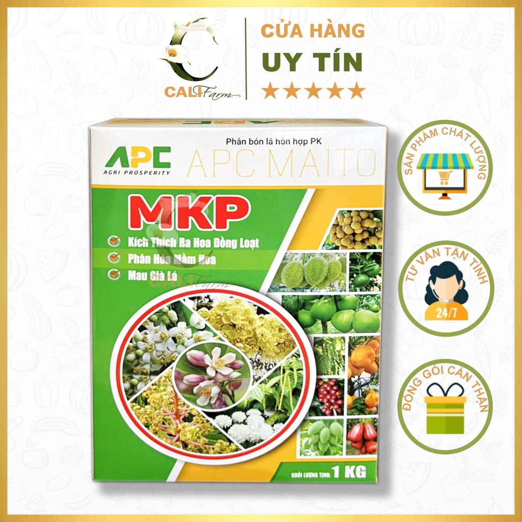 Phân bón lá MKP 1Kg - mau già lá, kích thích ra hoa đồng loạt