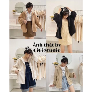Áo khoác nỉ lì chống nước Ulzzang - ảnh thật