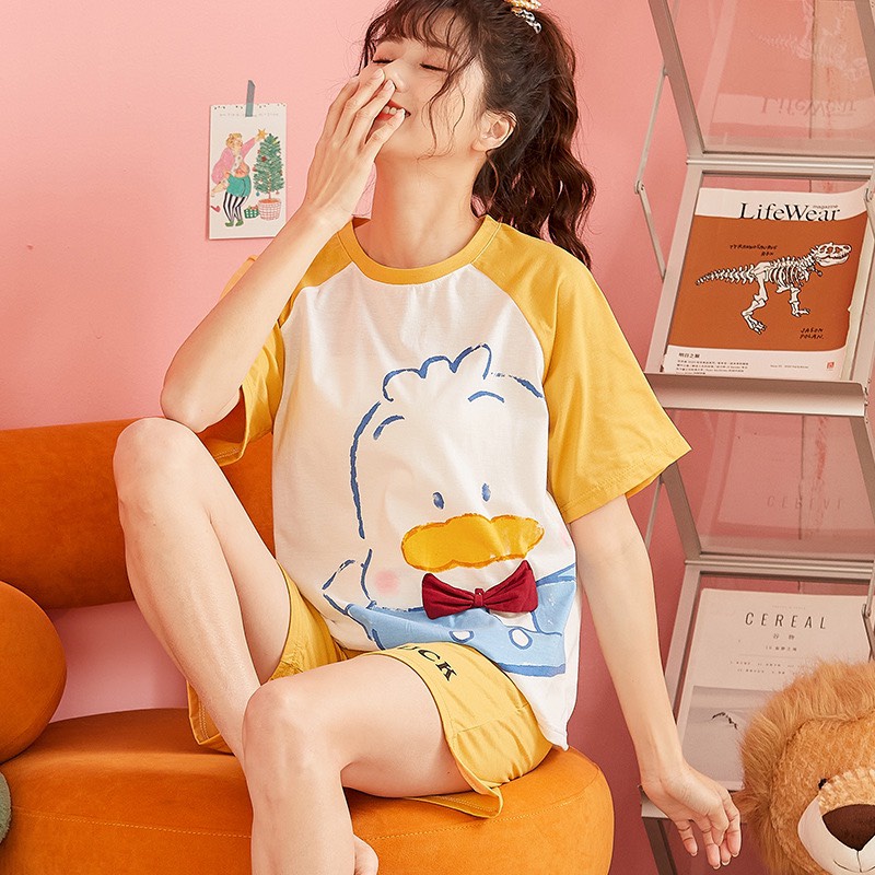 Đồ bộ NỮ mặc nhà cộc tay thời trang hot nhất Chất thun đẹp họa tiết xinh xắn BC08