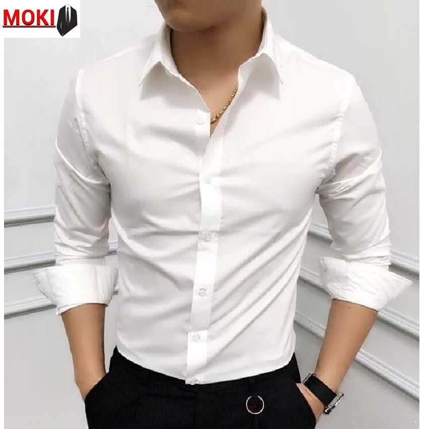 Áo sơ mi nam dài tay cao cấp ,chất liệu lụa mềm mịn ,kiểu dáng Hàn Quốc không nhăn, không xù , thấm hút mồ hôi | BigBuy360 - bigbuy360.vn