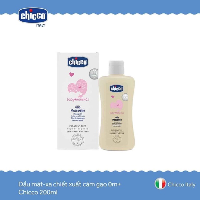 Dầu Matxa Chicco Chiết Xuất Cám Gạo