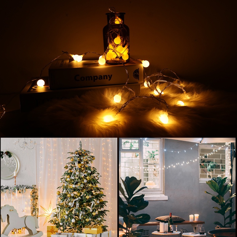 Dây Đèn LED 1.5 / 3 / 4 / 5M Hình Quả Bóng Độc Đáo Trang Trí Nhà Cửa / Tiệc Cưới / Giáng Sinh